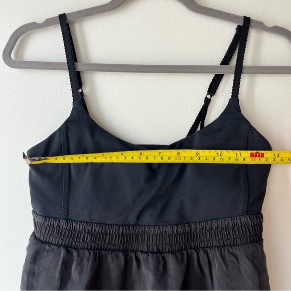 Lululemon Black Empire Waist Tank Dress Size 6 Adjustable Straps Built-in Bra - Picture 7 of 10